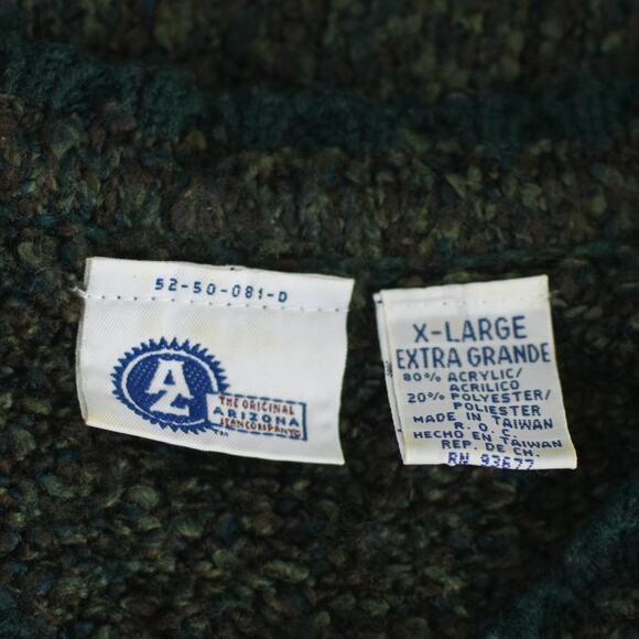 Arizona Green Fuzzy Crop V-neck Sweater Juniors XL - Picture 8 of 8